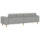 Stue Sofa Skygrå 250 x 77 x 76 cm Polyester
