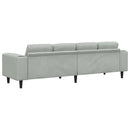 Stue Sofa Lysegrå 250 x 77 x 76 cm