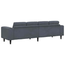 Stue Sofa Mørkegrå 250 x 77 x 76 cm