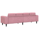 Stue Sofa Lyserød 250 x 77 x 76 cm