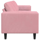 Stue Sofa Lyserød 250 x 77 x 76 cm