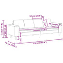 Stue Sofa Creme 250 x 77 x 76 cm