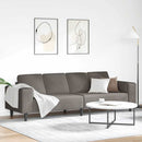 Sofa Lysegrå 250 x 77 x 76 cm Velourstof