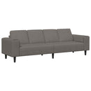 Sofa Lysegrå 250 x 77 x 76 cm Velourstof