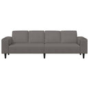 Sofa Lysegrå 250 x 77 x 76 cm Velourstof