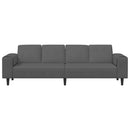 Sofa Mørkegrå 250 x 77 x 76 cm Velourstof