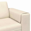 Sofa Creme 250 x 77 x 76 cm Velourstof