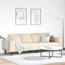Sofa Creme 250 x 77 x 76 cm Velourstof