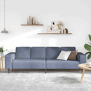Sofa Blå 250 x 77 x 76 cm Velourstof