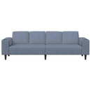 Sofa Blå 250 x 77 x 76 cm Velourstof