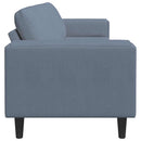 Sofa Blå 250 x 77 x 76 cm Velourstof