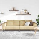 Sofa Grågrøn 250 x 77 x 76 cm Velourstof