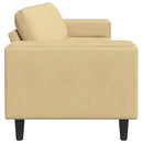 Sofa Grågrøn 250 x 77 x 76 cm Velourstof