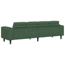 Sofa Mørkegrøn 250 x 77 x 76 cm Velourstof