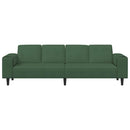 Sofa Mørkegrøn 250 x 77 x 76 cm Velourstof