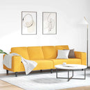 Sofa Lys Gul 250 x 77 x 76 cm Velourstof