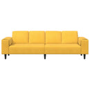Sofa Lys Gul 250 x 77 x 76 cm Velourstof