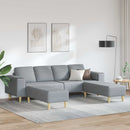 Stue Sofa 3 pcs Lysegrå Polyester