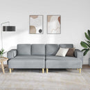 Stue Sofa 3 pcs Lysegrå Polyester