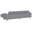 Stue Sofa 3 pcs Lysegrå Polyester