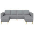 Stue Sofa 3 pcs Lysegrå Polyester