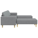 Stue Sofa 3 pcs Lysegrå Polyester