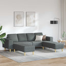 Stue Sofa 3 pcs Mørkegrå Polyester