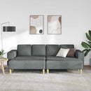 Stue Sofa 3 pcs Mørkegrå Polyester