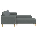 Stue Sofa 3 pcs Mørkegrå Polyester