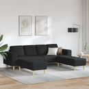 Stue Sofa 3 pcs Sort Polyester