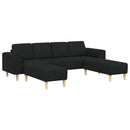 Stue Sofa 3 pcs Sort Polyester