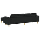 Stue Sofa 3 pcs Sort Polyester
