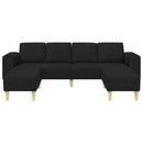Stue Sofa 3 pcs Sort Polyester