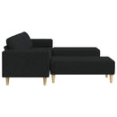Stue Sofa 3 pcs Sort Polyester