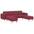 Stue Sofa 3 pcs Vinrød 250 x 188 x 76 cm Polyester