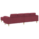 Stue Sofa 3 pcs Vinrød 250 x 188 x 76 cm Polyester