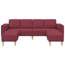 Stue Sofa 3 pcs Vinrød 250 x 188 x 76 cm Polyester