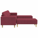 Stue Sofa 3 pcs Vinrød 250 x 188 x 76 cm Polyester