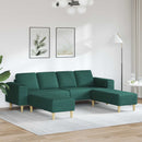 Stue Sofa 3 pcs Mørkegrøn Polyester