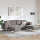 Stue Sofa 3 pcs Gråbrun Polyester