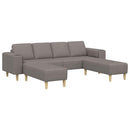 Stue Sofa 3 pcs Gråbrun Polyester