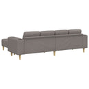 Stue Sofa 3 pcs Gråbrun Polyester