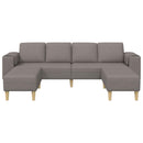 Stue Sofa 3 pcs Gråbrun Polyester