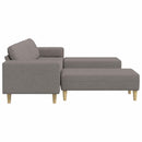 Stue Sofa 3 pcs Gråbrun Polyester