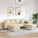 Stue Sofa 3 pcs Creme Polyester
