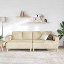 Stue Sofa 3 pcs Creme Polyester