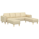 Stue Sofa 3 pcs Creme Polyester
