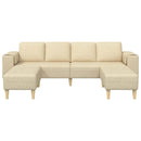 Stue Sofa 3 pcs Creme Polyester