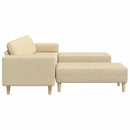 Stue Sofa 3 pcs Creme Polyester