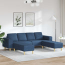 Stue Sofa 3 pcs Blå Polyester